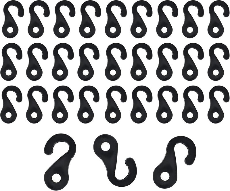 CXMTECH 30PCS 40x21mm Plastic Camping Tent/Canopy Windproof Hooks Elastic Cord End Buckle for Skylight Fabric DIY Accessories Luggage Part - Image 1